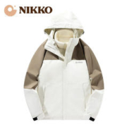 NIKKO 日高 2023新客防风防水登山服 户外抓绒加厚两件套三合一可拆卸男女款 L