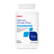 GNC健安喜 柠檬酸钙片800mg 180片/瓶 高吸收高含量 中老年成人骨骼健康 海外原装进口