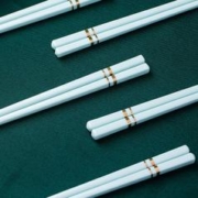 HANCHEN 瀚宸 陶瓷筷子防滑防霉易清洗健康陶瓷筷家用骨瓷筷子耐高温
