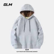 GLM 森马集团品牌连帽卫衣男冬季加绒款户外保暖潮牌休闲男生大码外套