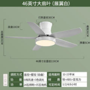 雷士照明 北欧风扇灯led 46寸大尺寸大风量