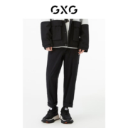 plus会员:GXG男装 商场同款黑色工装长裤  黑色 175/L