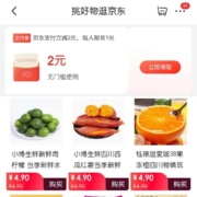 京东 挑好物逛京东 领2元无门槛支付券