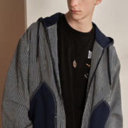 Dickies 帝客 蓝白条纹拼接连帽夹克男士休闲薄外套 DK009421