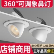 拉伯塔 cob象鼻灯led洗墙射嵌入式天花灯可调角度防眩筒灯客厅商用店铺