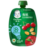 嘉宝（GERBER）有机巴旦木樱桃苹果泥 宝宝零食婴儿含核桃油辅食泥90g
