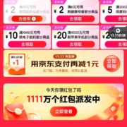 京东支付 双十一会场 领1元支付券