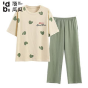 顶瓜瓜 纯棉春夏新款短袖长裤薄款可外穿日韩风宽松休闲家居服睡衣