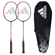 阿迪达斯 （adidas）羽毛球拍双拍全碳素球拍对拍4U超轻专业进阶型训练拍2支装MC0238