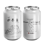 20点： 岱记精酿 经典小麦白啤酒精酿啤酒 毋养鱼原浆橘香白啤330ml罐装整箱果味 毋养鱼330ml*12瓶
