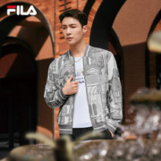 FILA 斐乐 官方男士梭织外套2023秋新款时尚棒球夹克