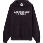 ABERCROMBIE & FITCH【摩登logo】男女同款 美式复古街头风帽衫抓绒卫衣 322931-1 灰色 M (180/100A)