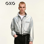 plus会员:GXG 男装生活系列 男士外套潮 银色 175/L