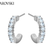 20点！SWAROVSKI 施华洛世奇 MINI HOOP耳饰镀白金色5073036