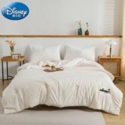 Disney 迪士尼 大豆纤维被子春秋被加厚棉被四季家用单双人宿舍保暖大豆纤维被子 米奇米白 150*200 5 斤