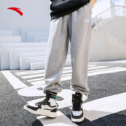 ANTA 安踏 热感科技运动加绒长裤女2023秋季休闲抽绳束脚裤子奥特莱斯