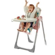 京东PLUS、有券的上：babycare NZA001-A 婴儿餐椅 卡洛粉
