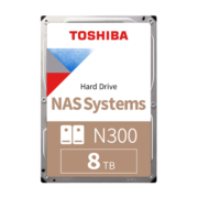 东芝(TOSHIBA)8TB  NAS硬盘 256MB 7200转  CMR垂直记录 网络存储 SATA接口 N300系列(HDWG480)