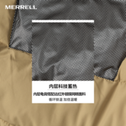 迈乐（Merrell）男女同款户外休闲羽绒服秋冬多口袋白鸭绒保暖舒适防风外套 MC2210035-1 棕灰 M