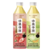 SUNTORY 三得利 珍果寻旅 低糖 草莓/哈密瓜味饮料 400ml*15瓶