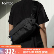 tomtoc 机能斜挎包男士包单肩包潮流休闲防泼水挎包可收纳iPad/Switch 曜石黑 5.5L
