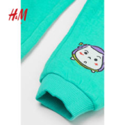 H&M HM童装女婴裤子秋季可爱松松卡通印花束脚松紧腰运动长裤1029887