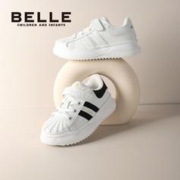 BeLLE 百丽 童鞋儿童板鞋男女童秋冬软底防滑时尚百搭简约休闲学生小白鞋