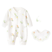 娃爱的蓓蓓（babylove）婴儿连体衣长袖纯棉哈衣爬服春秋宝宝衣服新生儿打底睡衣秋装 时蔬添彩 59cm