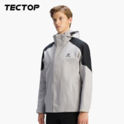 探拓（TECTOP）探拓（TECTOP）三合一户外服男女抓绒内胆多功能可拆卸防风登山服 男款浅灰 L