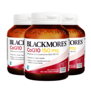 澳佳宝Blackmores 辅酶Q10软胶囊 高浓度辅酶素q10 150mg 30粒*3瓶 保护心脏 心脏保健品 中老年人 澳洲进口