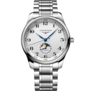 浪琴（LONGINES）瑞士手表 名匠系列 月相机械钢带男表 L29194786