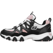 斯凯奇（Skechers）女鞋舒适透气休闲鞋耐磨缓震运动鞋 白色/黑色/粉红色 35码