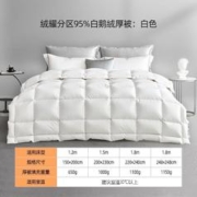 一夜入冬、PLUS会员：MENDALE 梦洁家纺 绒耀分区95%白鹅绒厚被：白色 220*240