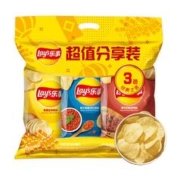 88VIP会员：Lay's 乐事 原切薯片超值分享装（原味/红烩/烧烤）70g×3包零食