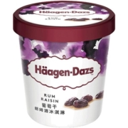 【火锅节吃雪糕】哈根达斯冰淇淋葡萄干朗姆酒392g雪糕冰激凌