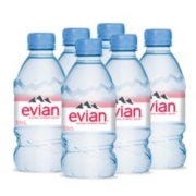 evian 依云 矿泉水evian法国原装进口瓶装天然饮用水整箱 330ml*6瓶