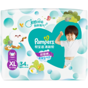 plus会员：Pampers 帮宝适 清新帮系列 拉拉裤 XL34片*3件