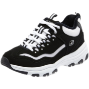 斯凯奇（Skechers）情侣休闲鞋加绒绑带舒适绒里休闲老爹鞋男款8790122/女款8730057 女款/黑色/白色/8730057-BKW 女款36.5