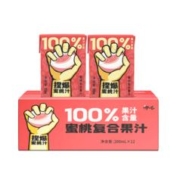plus会员、概率券:哪吒捏爆100%果汁 蜜桃汁无添加 200ml*12盒