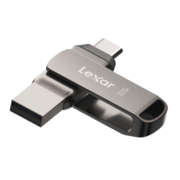 雷克沙（Lexar）128GB USB3.1 Type-C U盘D400 手机电脑U盘 读速130MB/s 枪色金属双接口 办公便携加密优盘