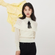 补贴购：Roem 罗燕 春秋 冬商场同款气质百搭甜美时尚休闲长袖毛针织衫女