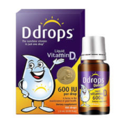 88VIP会员：Ddrops 儿童维生素D3滴剂 600IU 2.8ml*2瓶