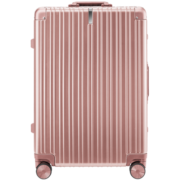 90分PC旅行箱轻质铝框行李箱防刮商旅两用拉杆箱26英寸大容量托运箱
