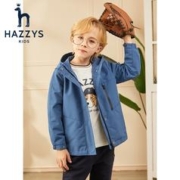 HAZZYS 哈吉斯 儿童三防连帽风衣