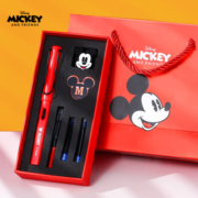 迪士尼(Disney)钢笔学生 钢笔礼盒练字书法用商务墨水笔生日礼物男女 经典草莓熊系列 粉红色E0306T