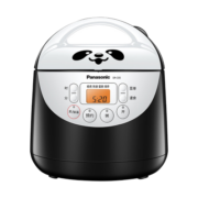 松下（Panasonic）迷你电饭煲 家用小型电饭锅 适合1-2人 智能微电脑 预约保温 快速煮饭 不粘厚锅 1.5升容量SR-C05 熊猫SR-C05【1.5L+加厚内胆+快速煮饭】