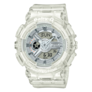 卡西欧（CASIO）BABY-G BA-110CR深海珊瑚透明防水炫彩运动女表 BA-110XCR-7APR