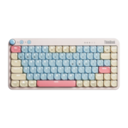 联想 ThinkBook灵感键入台 机械键盘KB Pro 双色键帽四档背光调节83键定制矮轴全键无冲 星雾粉 2.4G/蓝牙/有线 三种模式连接