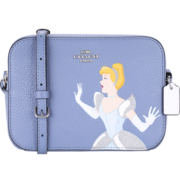 蔻驰(COACH) 奢侈品女士DISNEY X COACH合作款迷你相机包单肩斜挎包蓝色C3406 SVEW【品牌授权 官方直供】