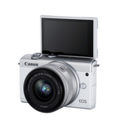 佳能（Canon） EOS M200微单相机 M100升级版 高清美颜自拍Vlog摄影小巧数码相机 M200 白色 15-45mm套机 官方标配【不含内存卡/不送大礼包】